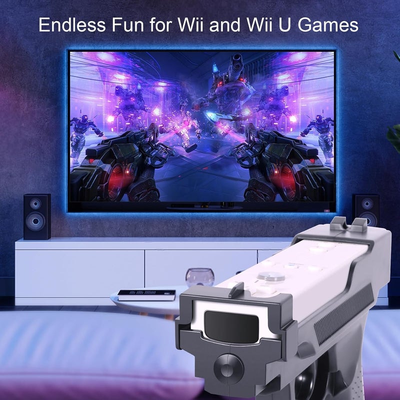 GLCONN Motion Plus Compatible with Wii and Wii U Controller, Gaming Accessories for Wii and Wii U Games - Set of 2 - Image 3